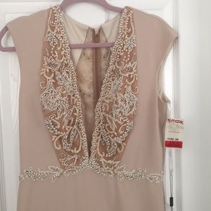 Terani couture beige long gown size 12